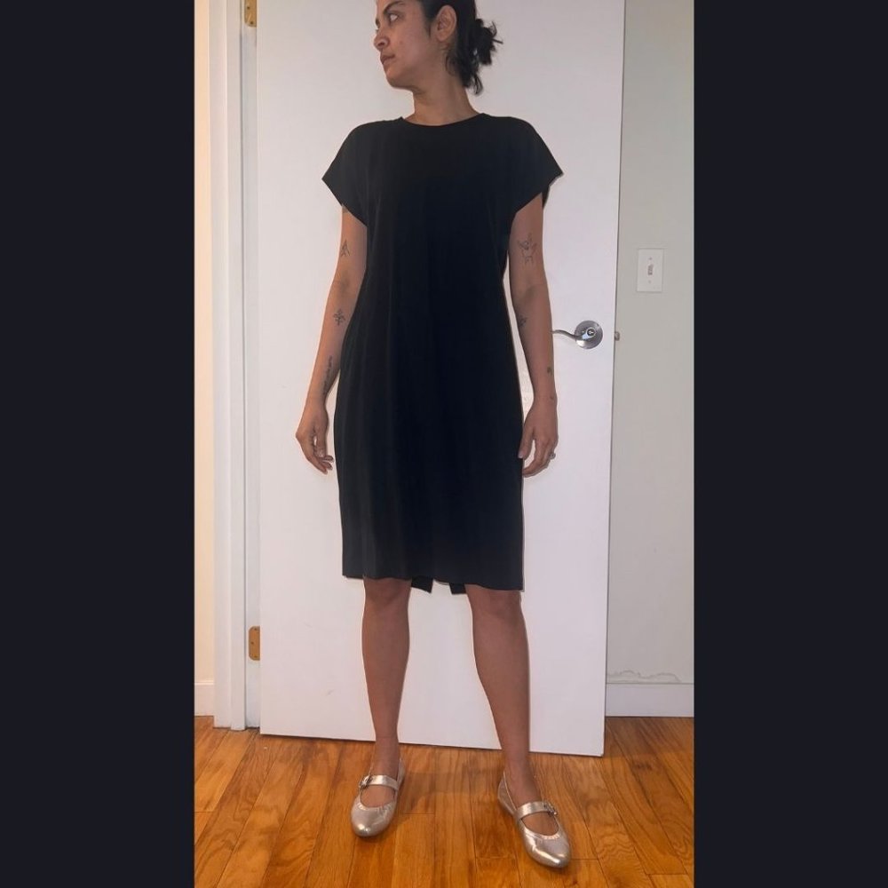 Black midi dress